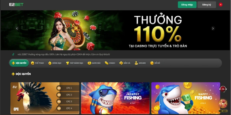 E2BET được biết đến là một sân chơi cá cược trực tuyến hàng đầu tại châu Á